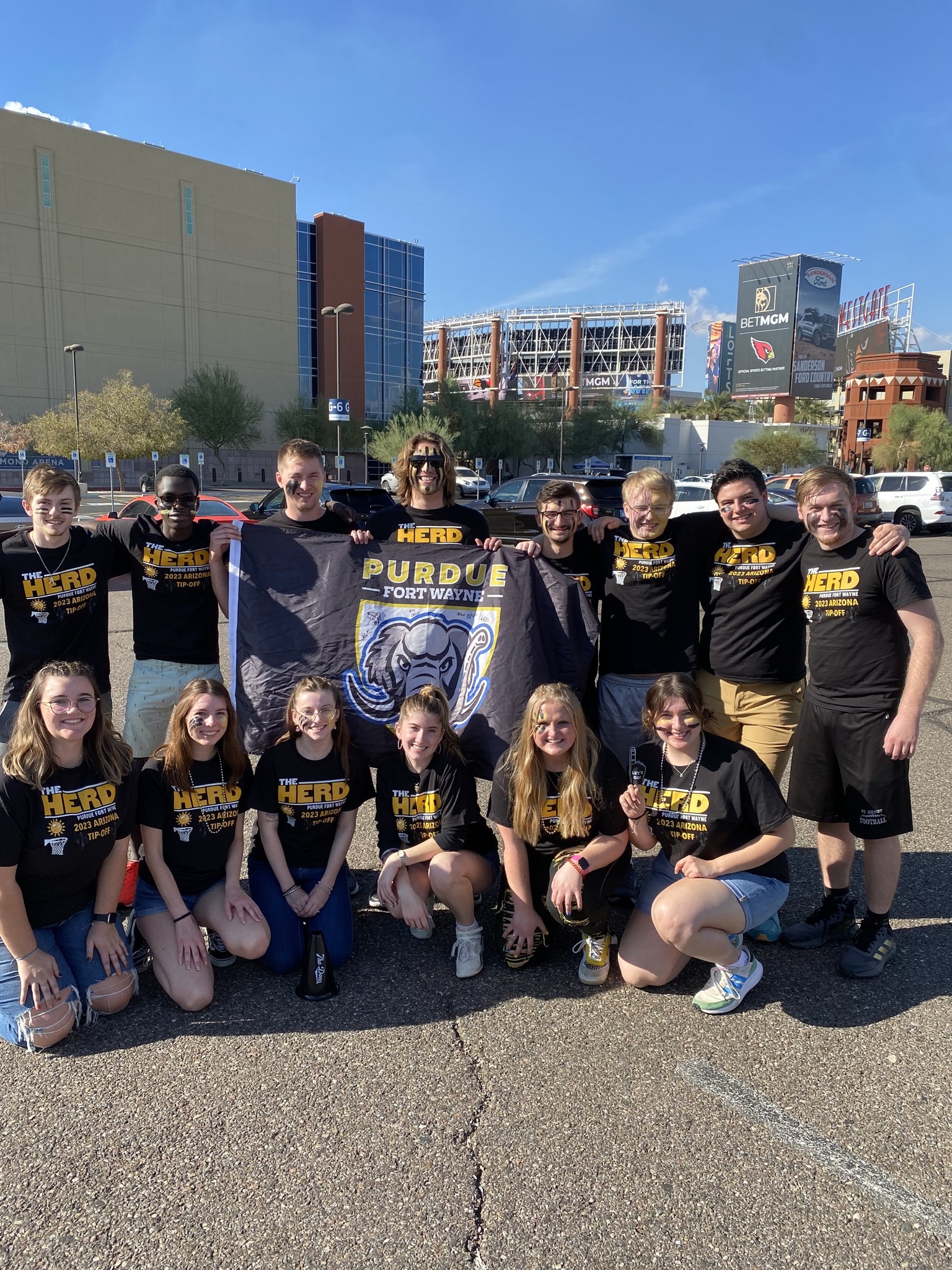 Garmann Miller intern Isaac Wendel with classmates from Fort Wayne Purdue